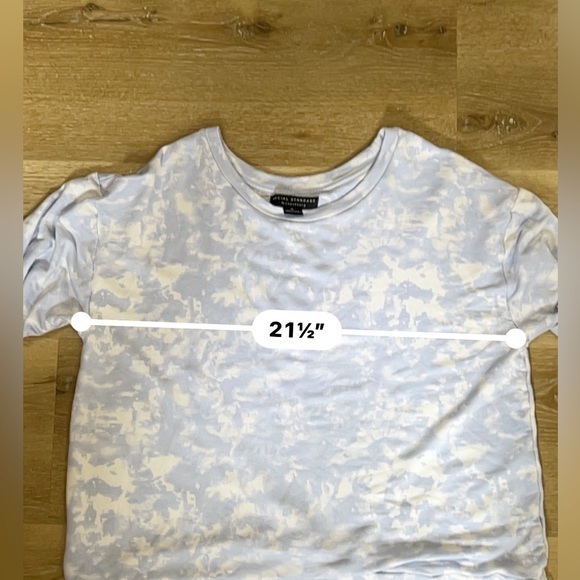 Sanctuary Social Standard Anthropologie Blue White Cloud Camo Sweatshirt Sz XL - Picture 7 of 8